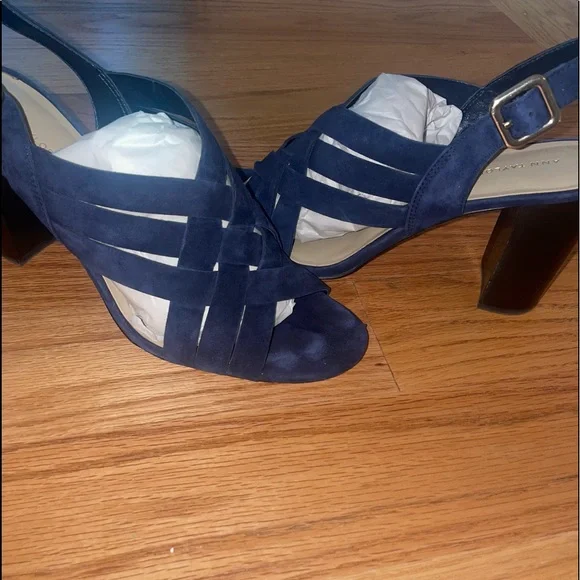 Ann Taylor Suede Blue Heels - Picture 4 of 6
